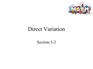 Direct Variation - William H. Peacock, LCDR USN, Ret