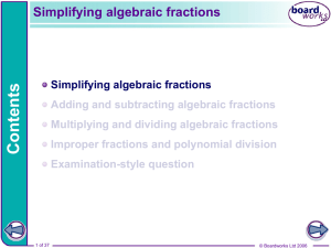 C3.1 Algebra and functions 1