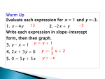 Solving Linear Systems by Graphing