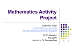 Mathematics Activity Project