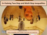 3.4 Solving Two-Step and Multi
