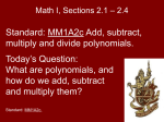 Polynomials