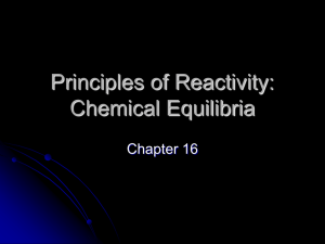 Principles of Reactivity: Chemical Equilibria