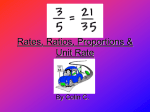 Rates, Ratios, Proportions & Unit Rate