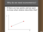 Why do we need econometrics?