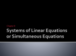 Systems of Linear Equations (1997