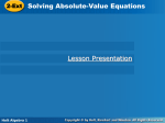 Solving Absolute-Value Equations