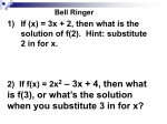 Linear Function - Biloxi Public Schools