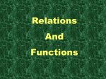 Functions and Relations - Currituck County Schools