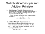 Multiplication Principle and Addition Principle