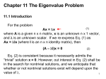 eigenvalue problem