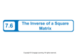 Finding the Inverse of a Matrix