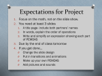 Expectations for Project