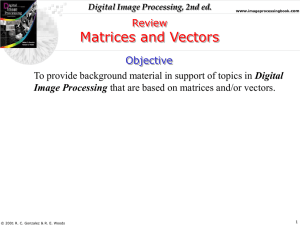 Matrices and Vectors