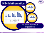 A5 Simultaneous equations