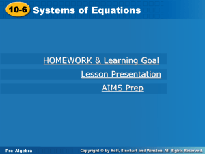 system of equations