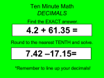 Ten Minute Math