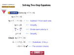 Solving Two-Step Equations(2-2).
