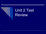 Unit 2 Test Review