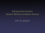 Iterative Solution of Linear Systems