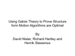 Using Galois Theory to Prove Structure form Motion Algorithms are
