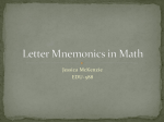 Mnemonics in Math