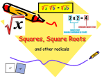 Squares and Square Roots