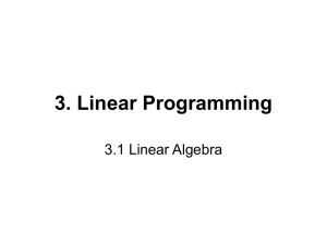 3. Linear Programming