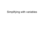 Simplifying with variables