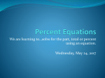 Percent Equations - Solon City Schools