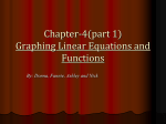 Chapter-4(part 1) Graphing Linear Equations and