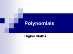 Polynomials - Mr