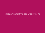 Mini Lesson Integers and Number Line