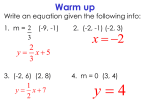 4.7.14 Write Equations Parallel and Perpendicular Notes