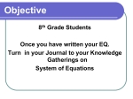 Solving Systems with Substitution