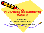 (4-2) Adding and Subtracting Matrices