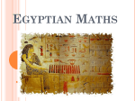 Egyptian Maths