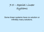 7.5SpecialLinearSystems