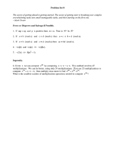 Problem Set 8 The getting is