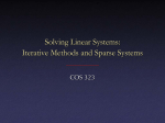 Solving Linear Systems: Iterative Methods and Sparse Systems COS 323