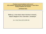 Practical Recommendations for the Use of ACE Inhibitors
