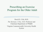 Prescribing an Exercise Program for the Older Adult