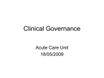 Clinical Governance - Luton and Dunstable University Hospital