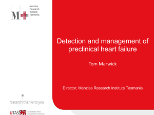 Detection and management of preclinical heart failure