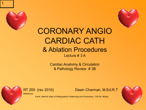 CORONARY ANGIO CARDIAC CATH & Ablation Procedures