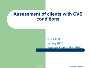 Assessment of clients with CVS conditions