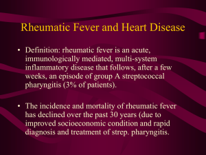 Rheumatic Fever and Heart Disease