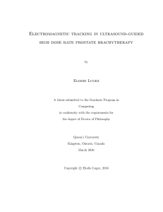 Electromagnetic tracking in ultrasound-guided high dose rate prostate brachytherapy Elodie Lugez