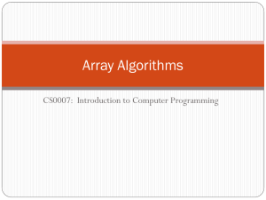 Array Algorithms