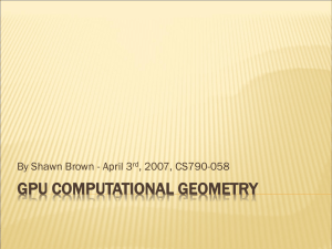 GPU Computational Geometry - University of North Carolina